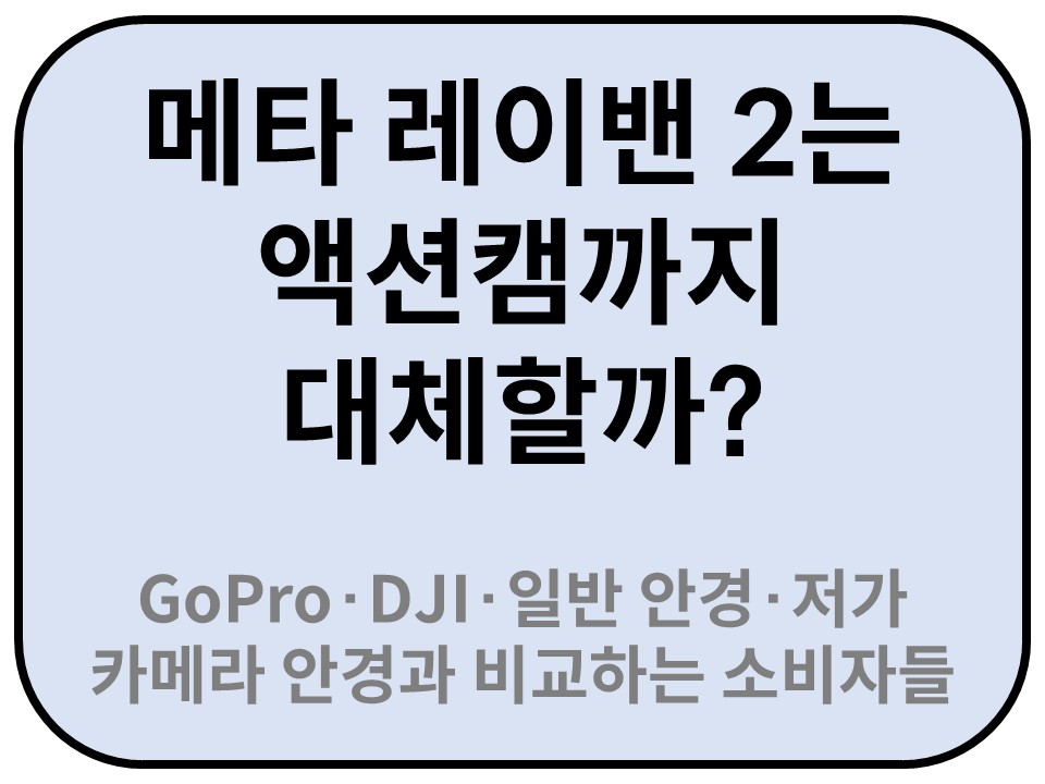 Intro. 메타 레이밴 2는 액션캠까지 대체할까?